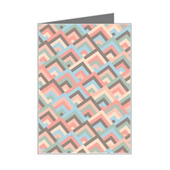 Trendy Chic Modern Chevron Pattern Mini Greeting Card by GardenOfOphir