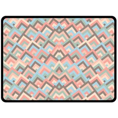 Trendy Chic Modern Chevron Pattern Two Sides Fleece Blanket (large) by GardenOfOphir