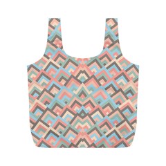 Trendy Chic Modern Chevron Pattern Full Print Recycle Bag (m) by GardenOfOphir