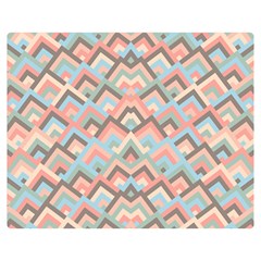 Trendy Chic Modern Chevron Pattern Two Sides Premium Plush Fleece Blanket (medium)