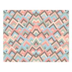 Trendy Chic Modern Chevron Pattern Two Sides Premium Plush Fleece Blanket (large) by GardenOfOphir