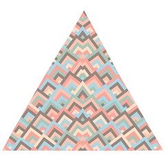 Trendy Chic Modern Chevron Pattern Wooden Puzzle Triangle by GardenOfOphir