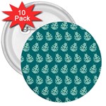 Ladybug Vector Geometric Tile Pattern 3  Buttons (10 pack)  Front