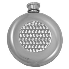 Ladybug Vector Geometric Tile Pattern Round Hip Flask (5 Oz) by GardenOfOphir