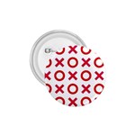 Pattern Xoxo Red White Love 1.75  Buttons Front