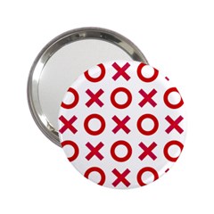 Pattern Xoxo Red White Love 2 25  Handbag Mirrors by Jancukart