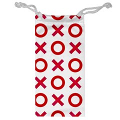 Pattern Xoxo Red White Love Jewelry Bag by Jancukart