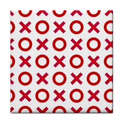 Pattern Xoxo Red White Love Face Towel by Jancukart