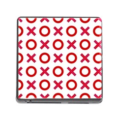 Pattern Xoxo Red White Love Memory Card Reader (square 5 Slot) by Jancukart