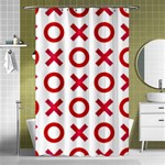 Pattern Xoxo Red White Love Shower Curtain 48  x 72  (Small)  Curtain(48  X 72 ) - 42.18 x64.8  Curtain(48  X 72 )