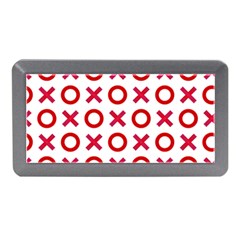 Pattern Xoxo Red White Love Memory Card Reader (mini) by Jancukart