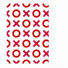 Pattern Xoxo Red White Love Large Garden Flag (two Sides) by Jancukart