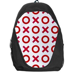 Pattern Xoxo Red White Love Backpack Bag by Jancukart