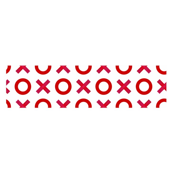 Pattern Xoxo Red White Love Oblong Satin Scarf (16  x 60 )