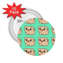 Puppy Pattern Dog Pet 2 25  Buttons (10 Pack)  by Jancukart