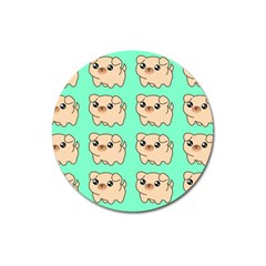 Puppy Pattern Dog Pet Magnet 3  (round)