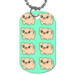 Puppy Pattern Dog Pet Dog Tag (one Side) by Jancukart