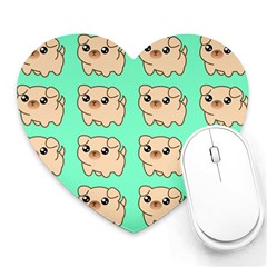 Puppy Pattern Dog Pet Heart Mousepad