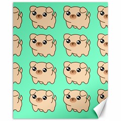 Puppy Pattern Dog Pet Canvas 11  X 14 