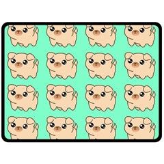 Puppy Pattern Dog Pet Fleece Blanket (large) by Jancukart