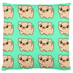 Puppy Pattern Dog Pet Large Premium Plush Fleece Cushion Case (one Side) by Jancukart