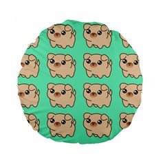 Puppy Pattern Dog Pet Standard 15  Premium Flano Round Cushions