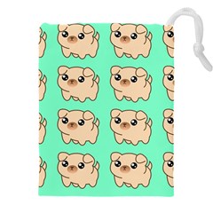 Puppy Pattern Dog Pet Drawstring Pouch (4xl) by Jancukart