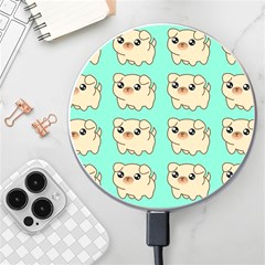 Puppy Pattern Dog Pet Wireless Fast Charger(white) by Jancukart