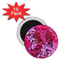 Roses Pink Tourmaline Seamless 1 75  Magnets (10 Pack) 