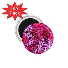 Roses Pink Tourmaline Seamless 1 75  Magnets (100 Pack) 