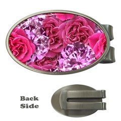 Roses Pink Tourmaline Seamless Money Clips (oval) 