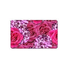 Roses Pink Tourmaline Seamless Magnet (name Card) by Jancukart