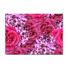 Roses Pink Tourmaline Seamless Sticker A4 (10 Pack) by Jancukart