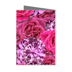 Roses Pink Tourmaline Seamless Mini Greeting Cards (pkg Of 8) by Jancukart