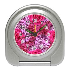 Roses Pink Tourmaline Seamless Travel Alarm Clock