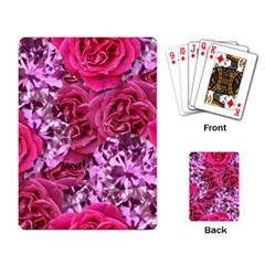 Roses Pink Tourmaline Seamless Playing Cards Single Design (rectangle) by Jancukart