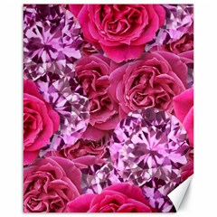 Roses Pink Tourmaline Seamless Canvas 16  X 20 