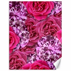 Roses Pink Tourmaline Seamless Canvas 18  X 24 