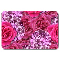 Roses Pink Tourmaline Seamless Large Doormat