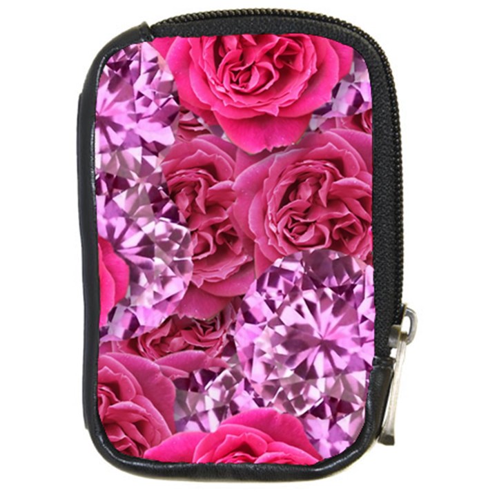 Roses Pink Tourmaline Seamless Compact Camera Leather Case