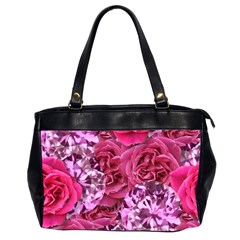 Roses Pink Tourmaline Seamless Oversize Office Handbag (2 Sides)