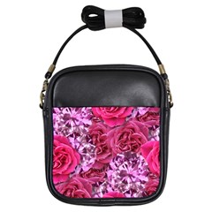 Roses Pink Tourmaline Seamless Girls Sling Bag