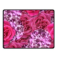 Roses Pink Tourmaline Seamless Fleece Blanket (small)