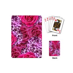 Roses Pink Tourmaline Seamless Playing Cards Single Design (mini) by Jancukart