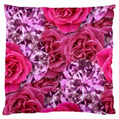 Roses Pink Tourmaline Seamless Large Cushion Case (one Side)