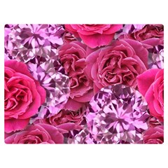 Roses Pink Tourmaline Seamless Two Sides Premium Plush Fleece Blanket (extra Small)