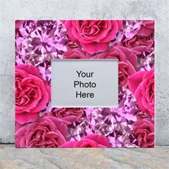 Roses Pink Tourmaline Seamless White Wall Photo Frame 5  X 7 