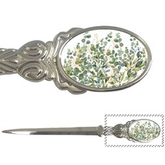 Gold And Green Eucalyptus Leaves Letter Opener by Jack14