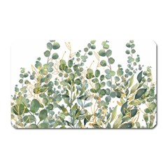 Gold And Green Eucalyptus Leaves Magnet (rectangular) by Jack14