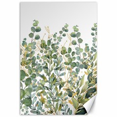 Gold And Green Eucalyptus Leaves Canvas 12  X 18 